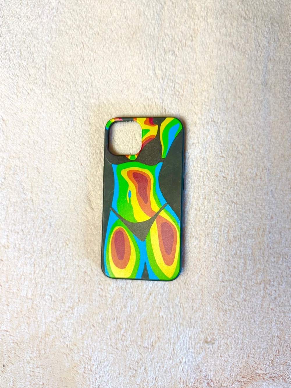 Colorful Woman Abstract Pattern Phone Case - Green Multi